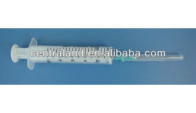 disposable syringe 10ml with needle 2-parts luer slip